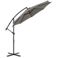 thumbnail image 1 of Costway  10 FT Patio Offset Umbrella w/8 Ribs Cross Base Tilt Grey, 1 of 10