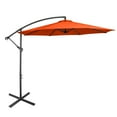 thumbnail image 1 of Costway  10 FT Patio Offset Umbrella w/8 Ribs Cross Base Tilt Orange, 1 of 12