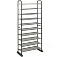 thumbnail image 1 of Costway 10-Tier Shoe Rack Space-saving Shoe Organizer W/Metal Frame Shoe Tower, 1 of 12