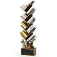 thumbnail image 1 of Costway 10-tier Tree Bookshelf with Drawer Free-standing Storage Bookcase Rustic Brown, 1 of 10