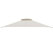 Costway 10 x 12 Patio Gazebo Replacement Top Cover 2-Tier Canopy CPAI-84 Outdoor Beige