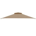 thumbnail image 1 of Costway 10' x 12' Patio Gazebo Replacement Top Cover 2-Tier Canopy (Only) CPAI-84 Outdoor Brown, 1 of 10