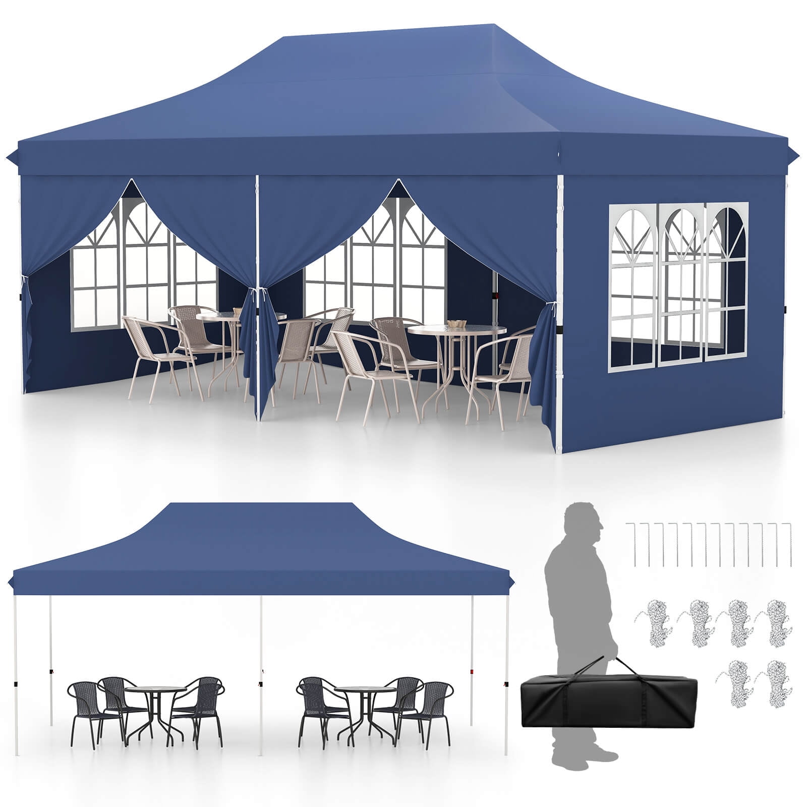 Coleman 10' x 10' Instant Straight Leg Canopy Gazebo with