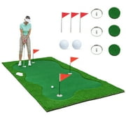 Costway 10 x 5 FT Golf Putting Green Professional Golf Training Mat with 2 Golf Balls