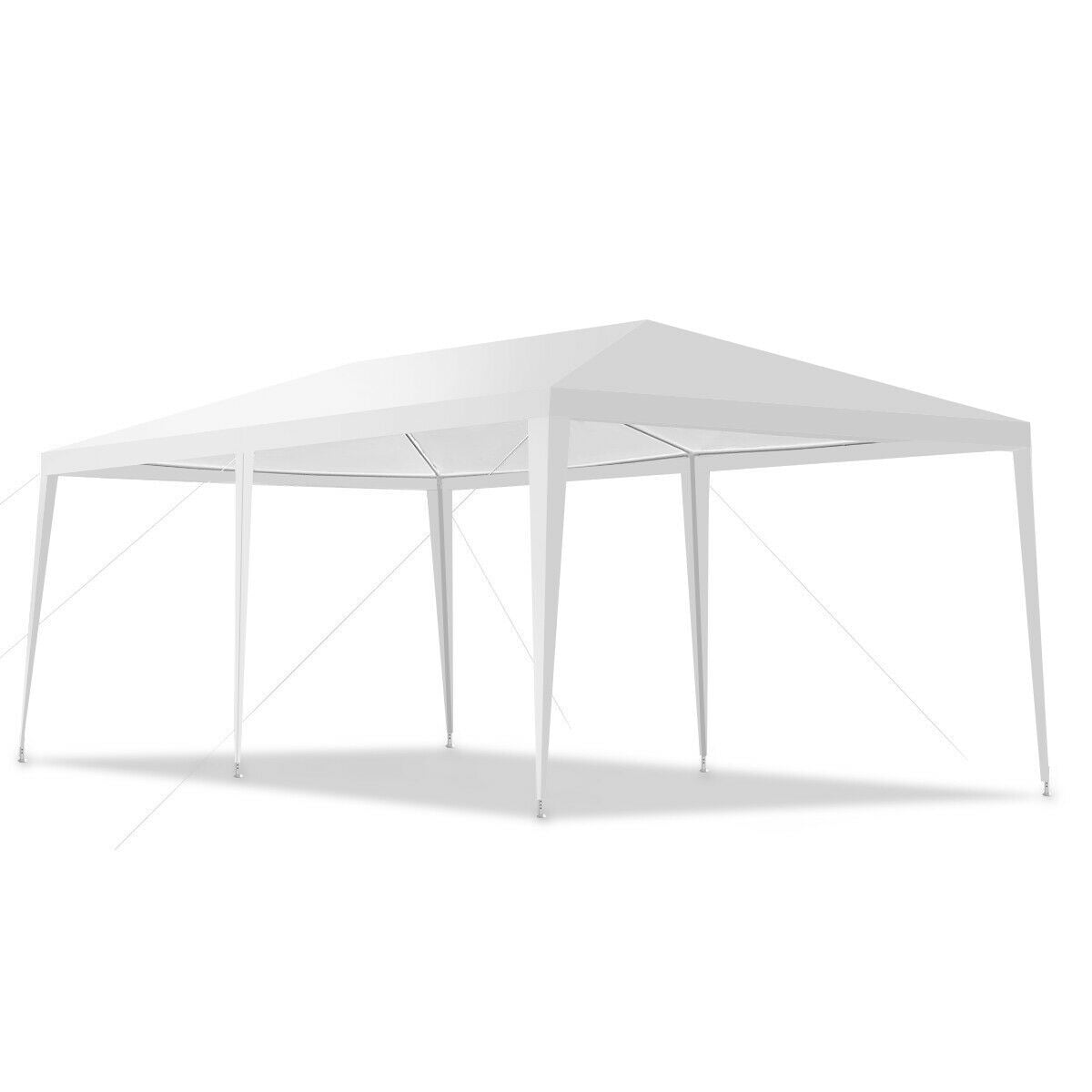 White 10'x20' Steel Frame Outdoor Party Tent