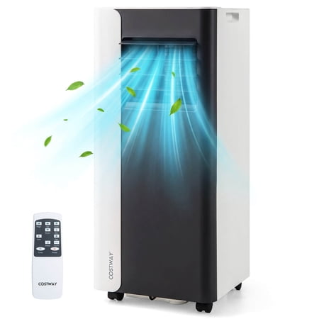 Costway 10000 BTU 3 in 1 Portable Air Conditioner with Fan & Dehumidifier Mode Sleep Mode LED Display
