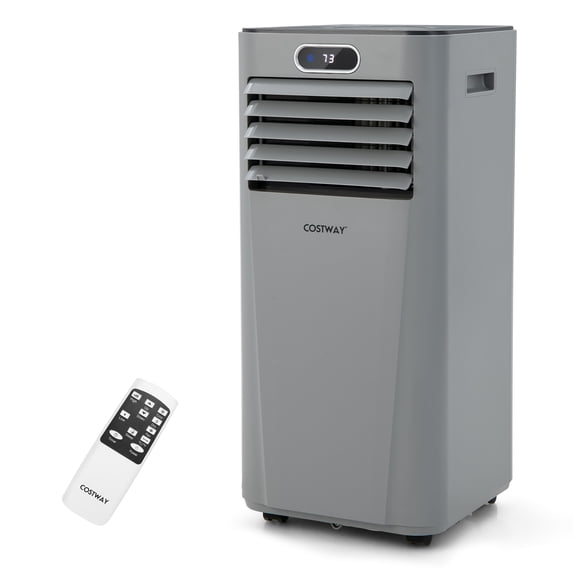 Costway 10000 BTU (6000 BTU DOE) 350 sq ft Portable Air Conditioner, Gray