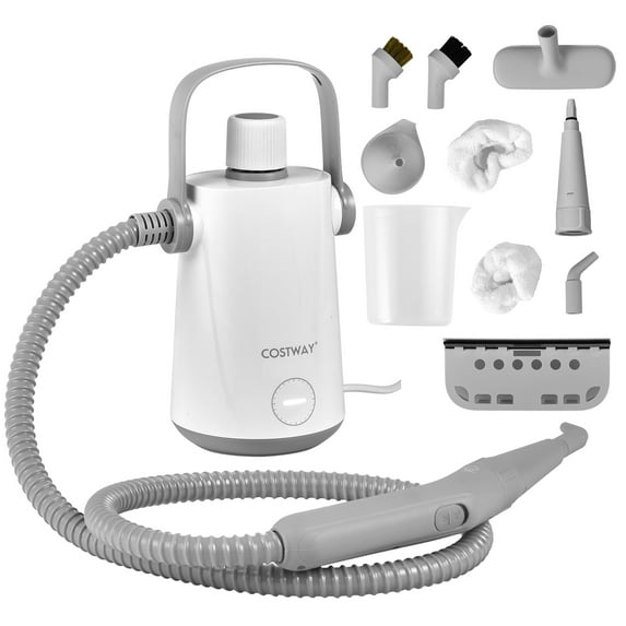 Costway 1000W Multifunction Portable Hand-held Steam Cleaner W/10 Accessories Gray