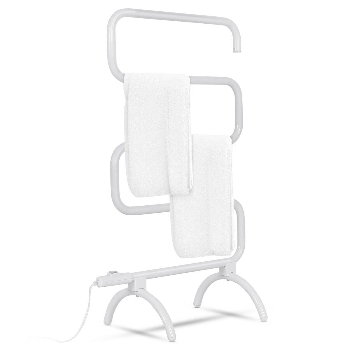 Costway 100W Electric Towel Warmer Drying Rack Freestanding and Wall  Mounted White - Walmart.com