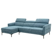 Costway 105'' L-Shaped Sectional Sofa w/ Oversized Chaise Lounge & 3 Adjustable Headrests