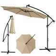 thumbnail image 1 of Costway 10FT Patio Solar-Lighted 112 LED Cantilever Offset Umbrella Crank Tilt Outdoor Beige, 1 of 9