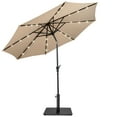 thumbnail image 1 of Costway 10ft Solar Lights Patio Umbrella Outdoor W/ 36 LBS Steel Umbrella Stand, White, 1 of 9