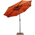 thumbnail image 1 of Costway 10ft Solar Lights Patio Umbrella Outdoor W/ 50 LBS Movable Umbrella Stand, Orange, 1 of 9