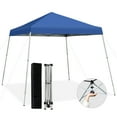 thumbnail image 1 of Costway 10x10ft Patio Outdoor Instant Pop-up Canopy Slanted Leg UPF50+ Sun Shelter Blue, 1 of 11