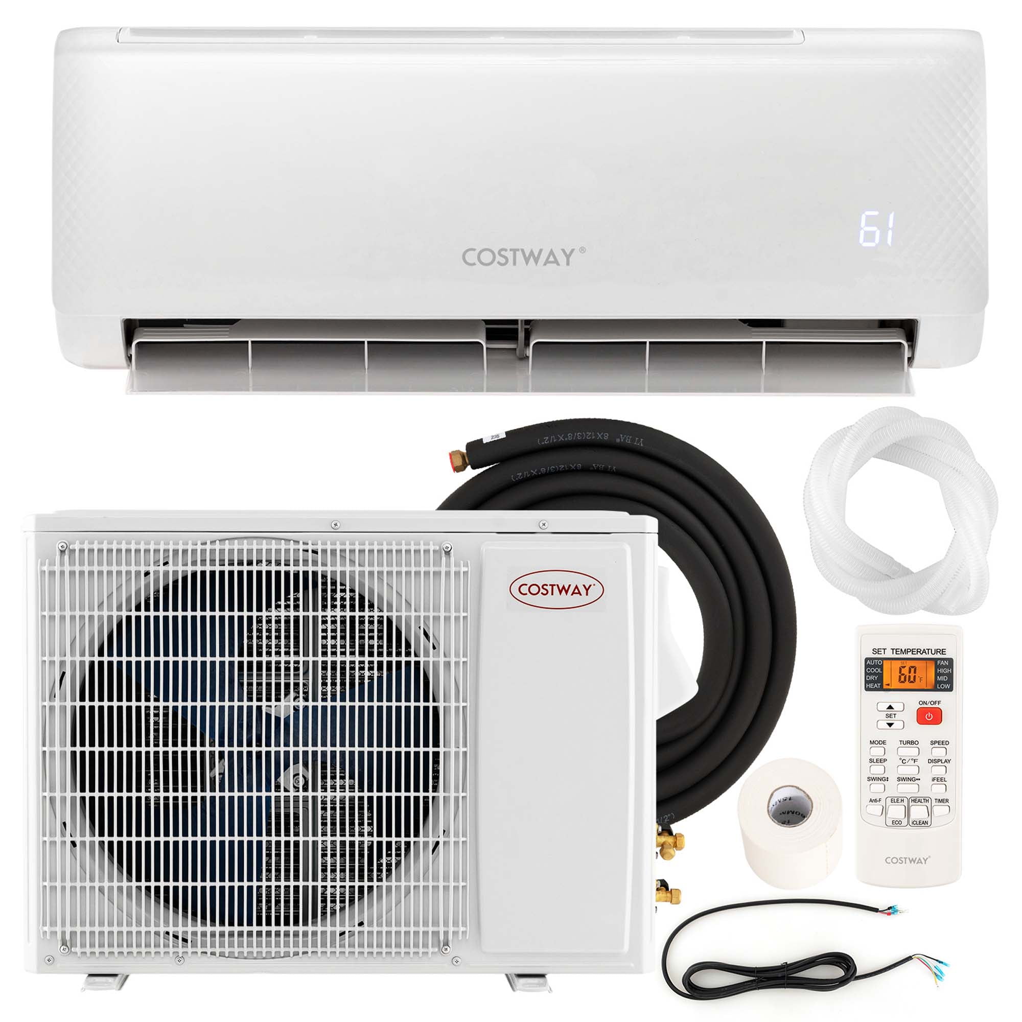 Costway Energy Efficient Inverter 12,000 BTU Mini Split Air Conditioner