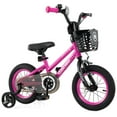 thumbnail image 1 of Costway 12" Kid’s Bike with Training Wheels Adjustable Handlebar & Seat Handbrake Pink, 1 of 10