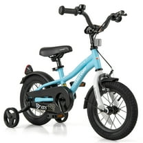 Costway 12" Kids Bike for 3-4 Years Old Boys & Girls with Adjustable Seat Handbrake Reflectors Blue