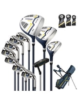 Costway 12 Pieces Men's Complete Golf Club Set Right Hand 460CC #1 Driver & #3 Fairway