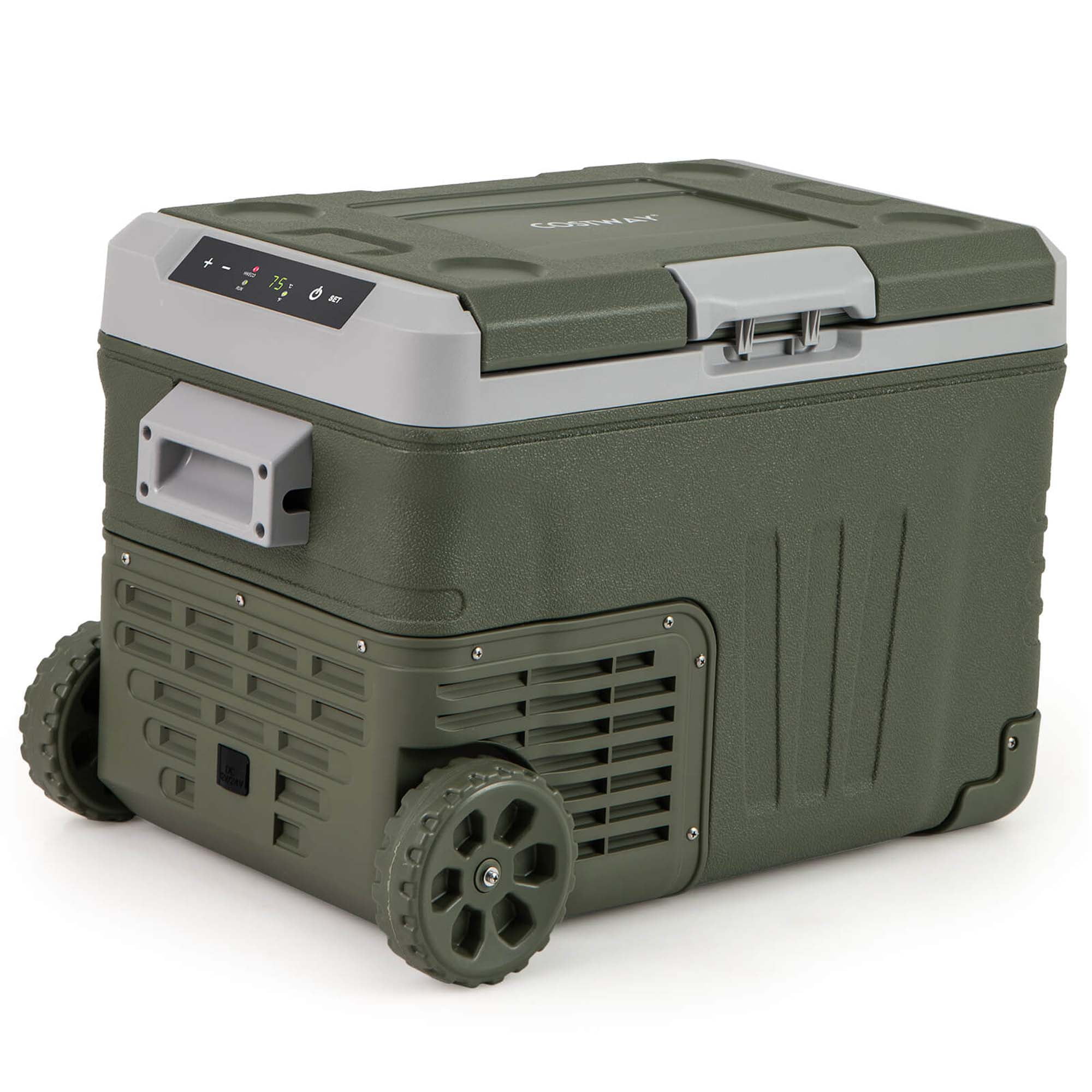 Costway 12 Volt Car Refrigerator 37 QT Portable Car Fridge with -4℉~68℉ Adjustable Range