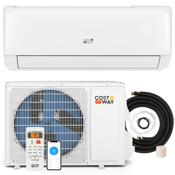 Costway 12000BTU Wifi Enabled Mini Split AC 22 SEER2115V Inverter Air Conditioner White