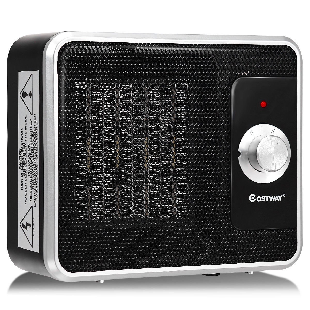 Costway 1200W Portable Electric PTC Space Heater Safety Shut-Off Tilt  Protection Office - Walmart.com