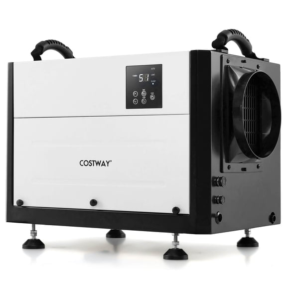 Costway 42 Pint(DOE) Crawl Space Dehumidifier Commercial Dehumidifier with 3 Modes & 24H Timer 1300 Sq. ft Coverage Area White (MAX 124Pint at 95°F, 90%RH)