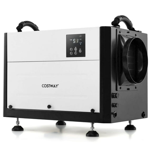 Costway 42 Pint(DOE) Crawl Space Dehumidifier Commercial Dehumidifier with 3 Modes & 24H Timer 1300 Sq. ft Coverage Area White (MAX 124Pint at 95°F, 90%RH)