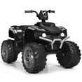 thumbnail image 1 of Costway 12V Kids 4-Wheeler ATV Quad Ride On Car w/ LED Lights Music  USB Black, 1 of 9