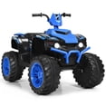 thumbnail image 1 of Costway 12V Kids 4-Wheeler ATV Quad Ride On Car w/ LED Lights Music  USB Navy, 1 of 10