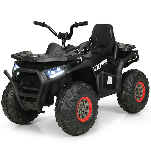 Costway 12V Kids Electric 4-Wheeler ATV Quad 2 Speeds Ride On Car w/MP3&LED Lights Black