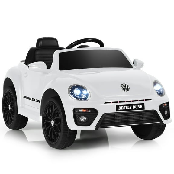Costway 12V Kids Ride On Car Licensed Volkswagen Beetle w/ Remote Control & Music White