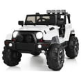 thumbnail image 1 of Costway 12V Kids Ride On Truck Car w/ Remote Control MP3 Music LED Lights White, 1 of 9