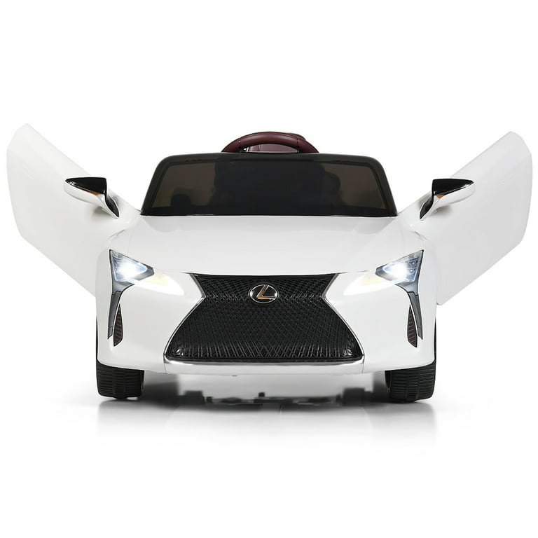 Lexus LC 電動ミニカー ホワイトLC500 Costway Kids 12V Lexus LC500 Licensed Manual Toddler Ride on