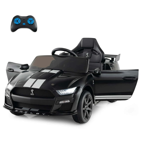 Costway 12V Licensed Ford Mustang Shelby GT500 Kids Ride on Car with Remote Control Black