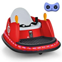 Costway 12V Vehicle 360° Spin Race Toy Kids Ride On Bumper Car with Remote Control Red