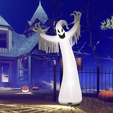 Costway 12ft Inflatable Halloween Blow Up Ghost Decoration w/ Built-in LED Light