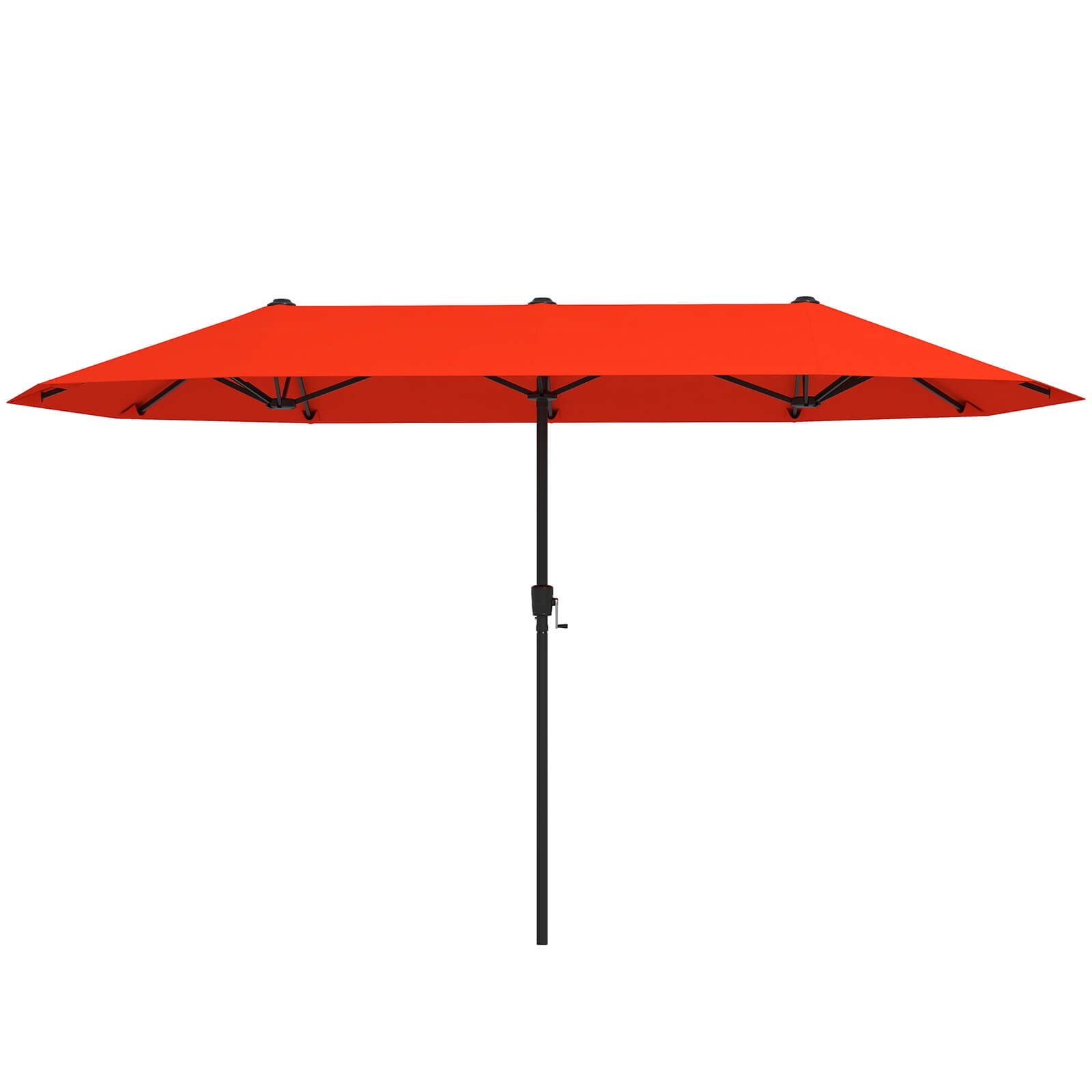Costway 13 FT Large Patio Umbrella Outdoor Double-Sided Table Market Umbrella for Garden Orange