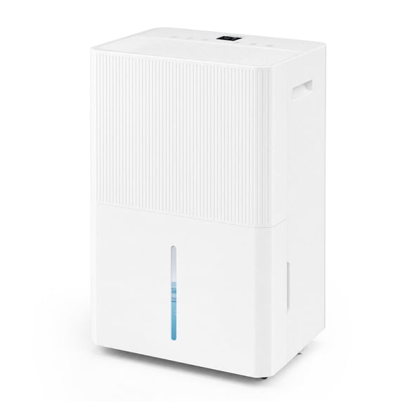 Costway 135 Pint Dehumidifier with Drain Hose 3 Modes LED Display 24H Timer 1.6 Gal Tank White