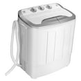 thumbnail image 1 of Costway 13lbs Portable Semi-Automatic Twin Tub Wash Machine W/ Built-In Drain Pump Grey, 1 of 10