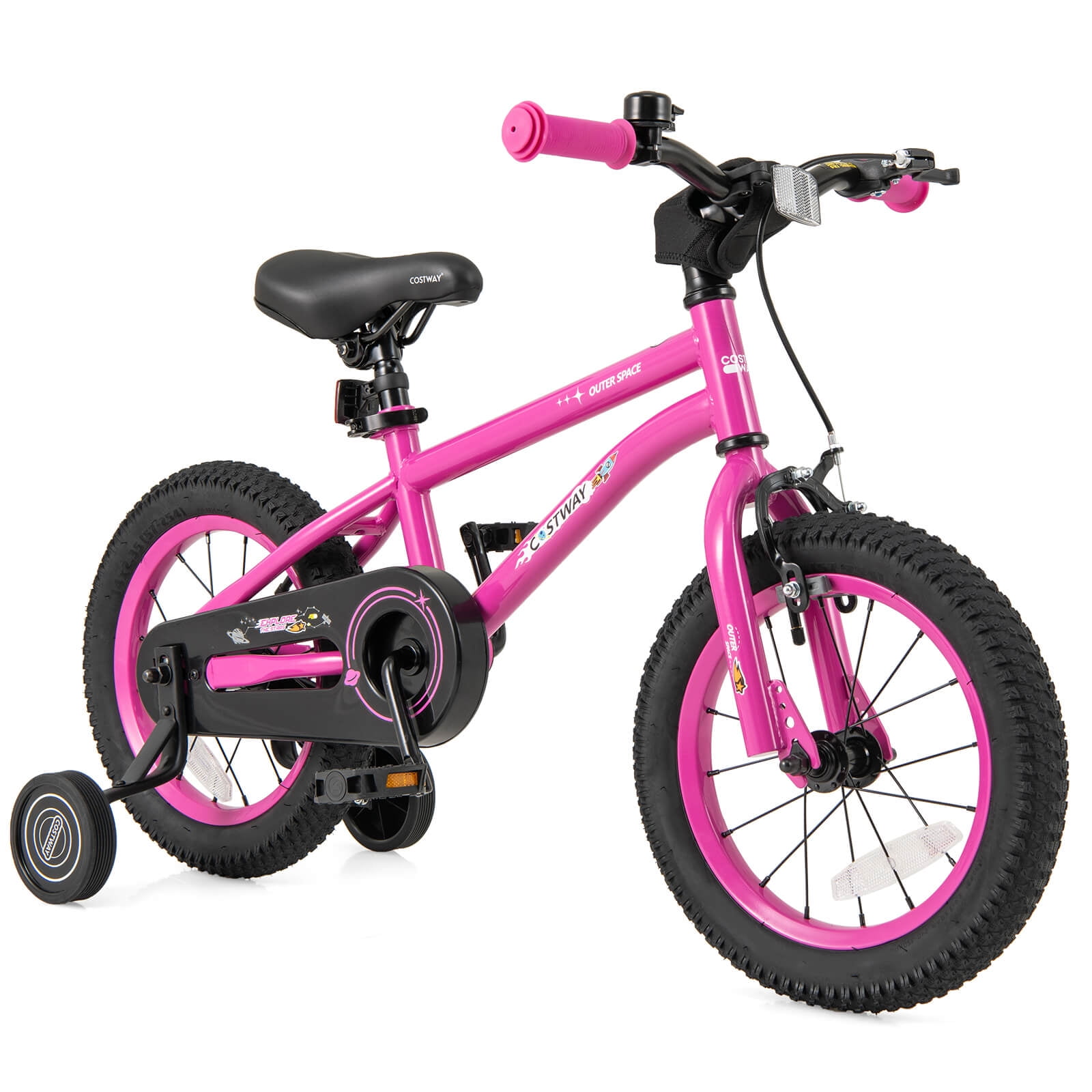 Costway 14-Inch Kid’s Bike for 3-5 Years Old with Adjustable Saddle ...