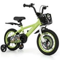 thumbnail image 1 of Costway 14" Kid’s Bike for 3-5 with Height-Adjustable Handlebar & Saddle Handbrake Green, 1 of 10