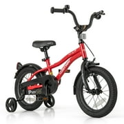 Costway 14" Kids Bike for 3-5 Years Old Boys & Girls with Adjustable Seat Handbrake Reflectors Red