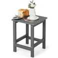 thumbnail image 1 of Costway 14'' Patio Adirondack Side End Table HDPE Square Weather Resistant Garden Grey, 1 of 9