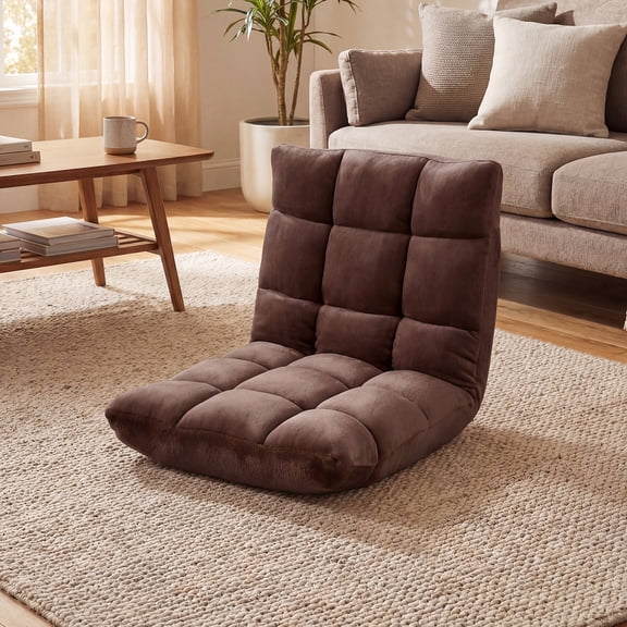 Costway 14-Position Adjustable Gaming Sofa with Soft Flannel Fabric Cover for Reading Coffee