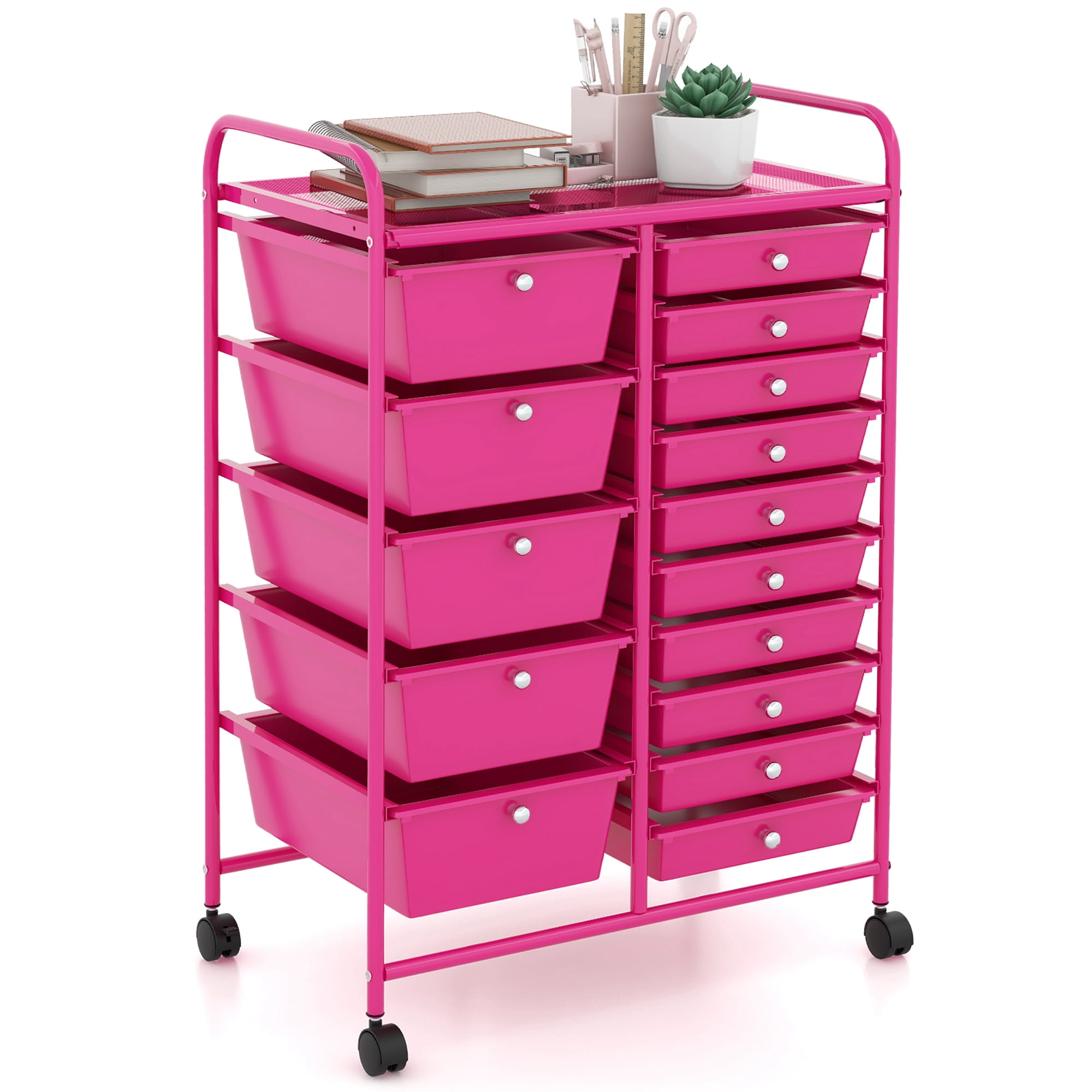 15 Colorful high quality Drawer Rolling Storage Cart