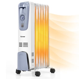 Mainstays 1500W Mechanical Oil Filled Electric Radiant Space Heater,  WSH07O2AWW, White - Walmart.com