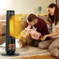 thumbnail image 1 of Costway 1500W Electric Space Heater PTC Fast Heating Ceramic Heater 3D Realistic Flame Black, 1 of 10