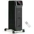 thumbnail image 1 of Costway 1500W Oil Filled Radiator Heater with Remote Control 3 Modes 24H Timer Indoor Black, 1 of 11