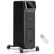 Costway 1500W Oil Filled Radiator Heater with Remote Control 3 Modes 24H Timer Indoor Black