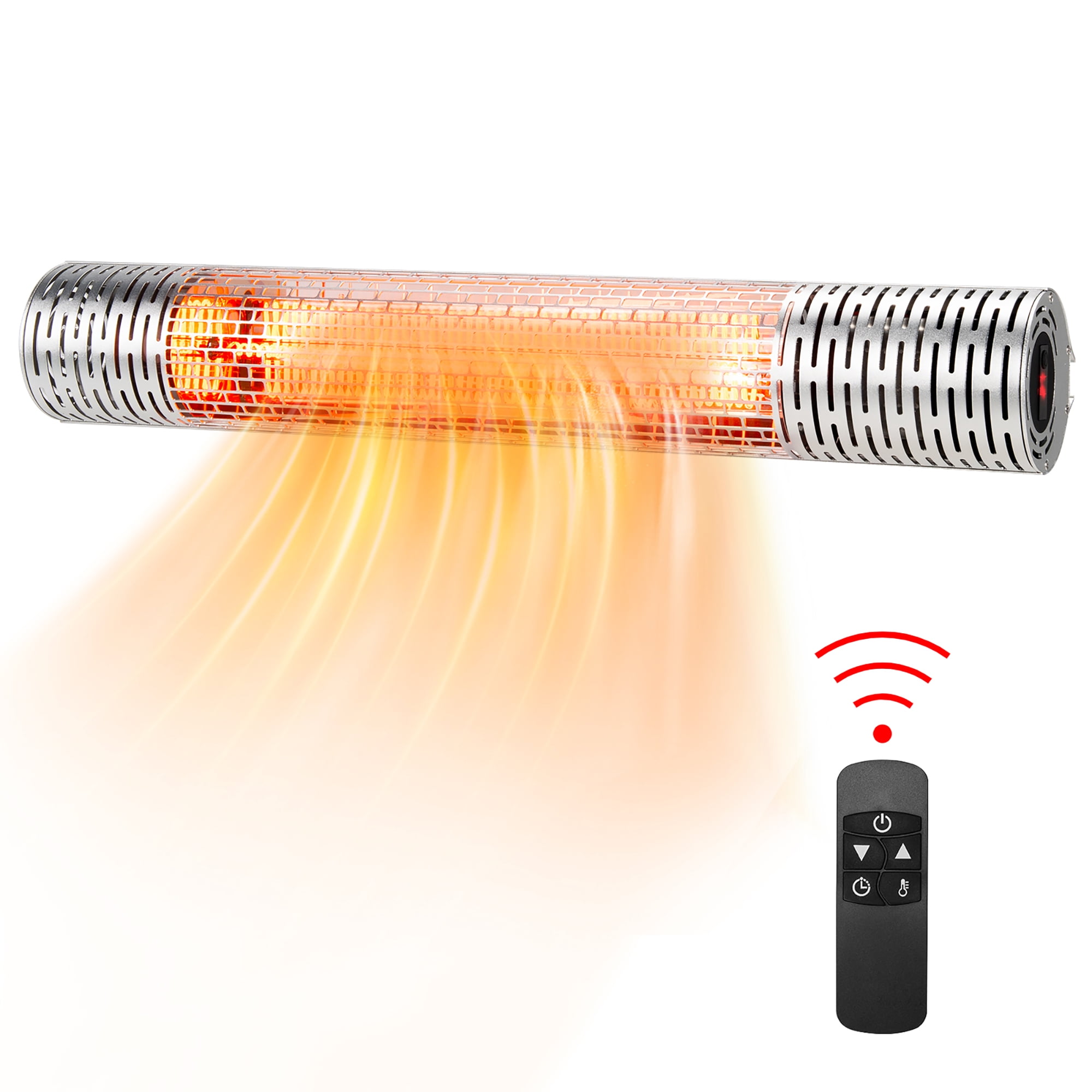 Costway 1500W Wall-Mounted Infrared Heater Indoor u0026 Outdoor Electric Heater  With Remote - Walmart.com